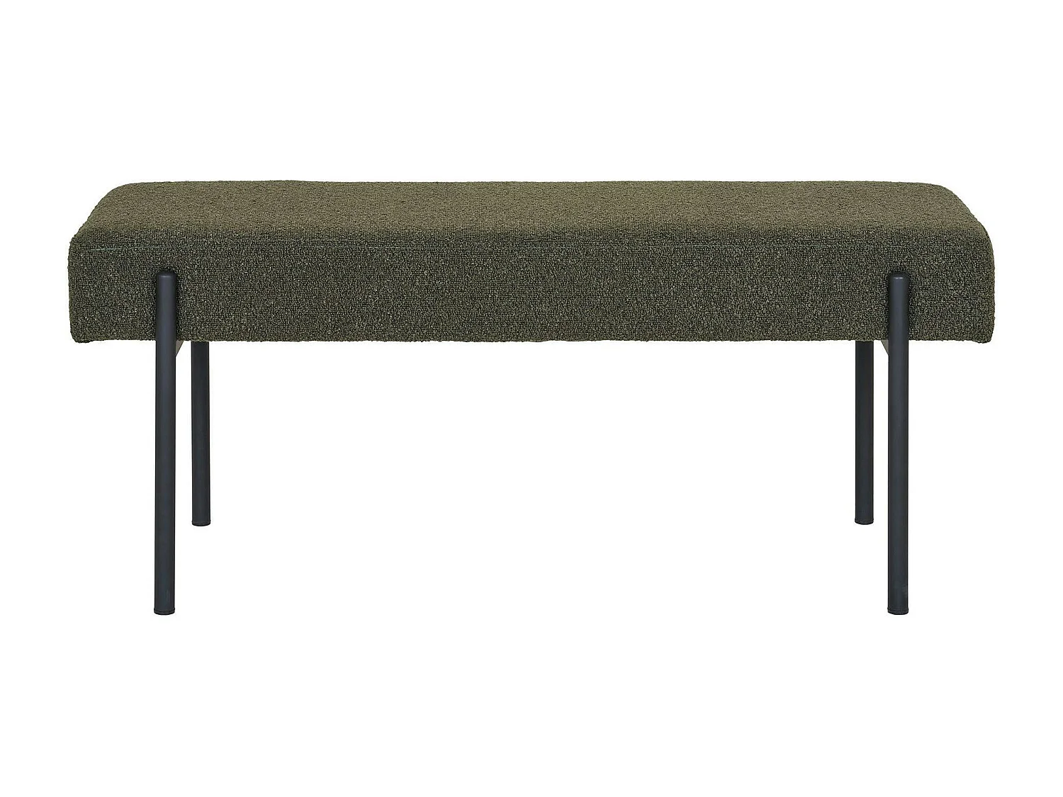 Banc d'entrée vert foncé en bouclette, style moderne BRUGES