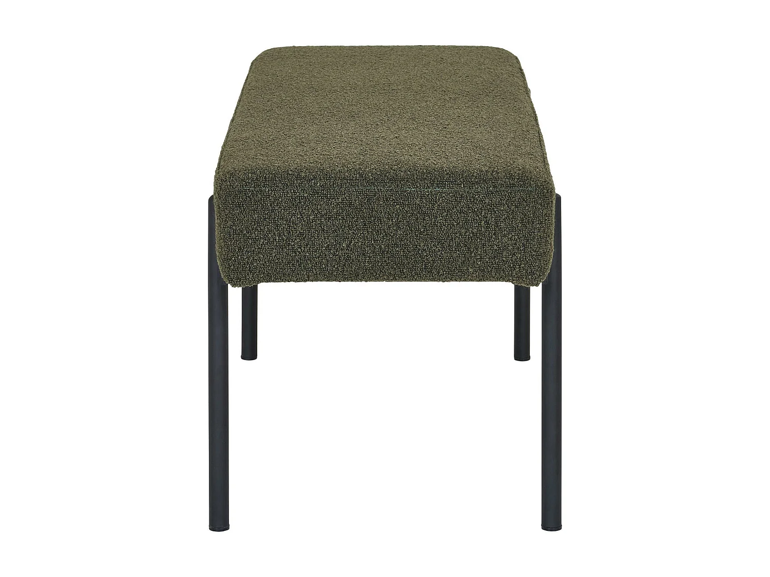 Banc d'entrée vert foncé en bouclette, style moderne BRUGES