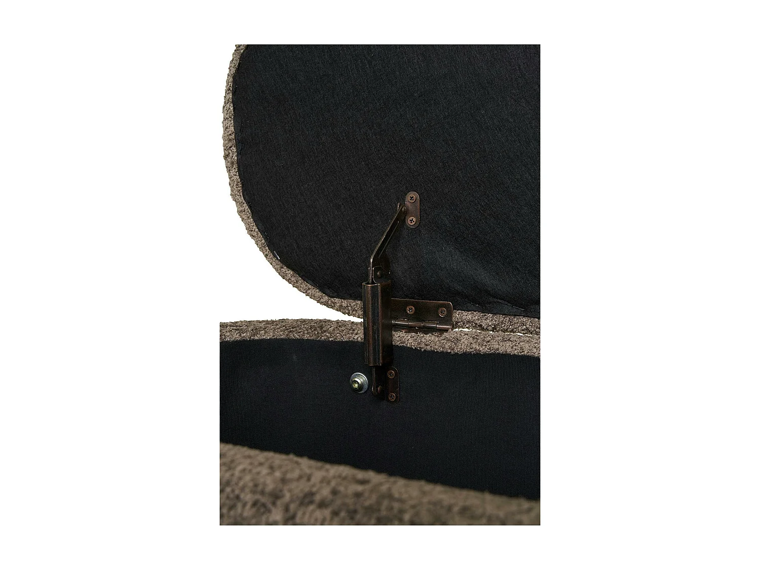 Banc coffre marron avec pieds en bois blond BRUGES