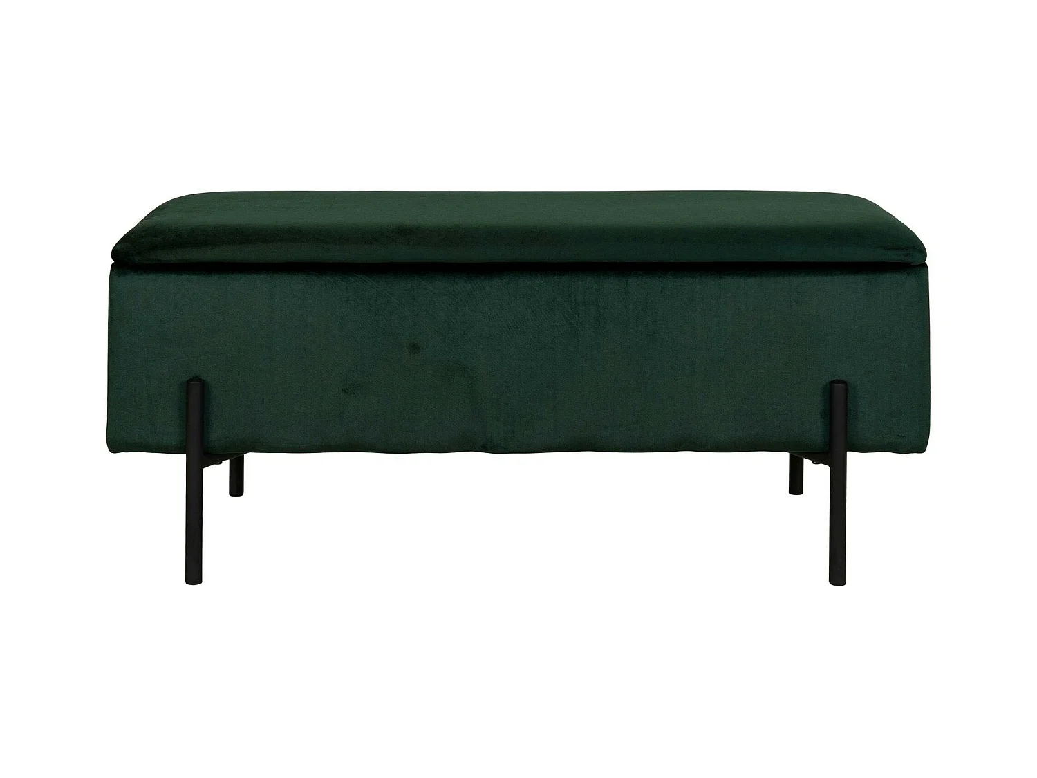Banc coffre en velours vert BRUGES