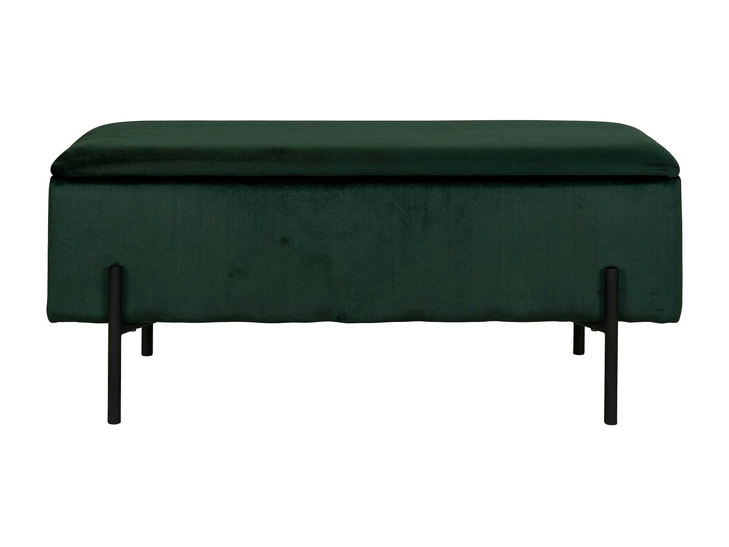 Banc coffre en velours vert BRUGES