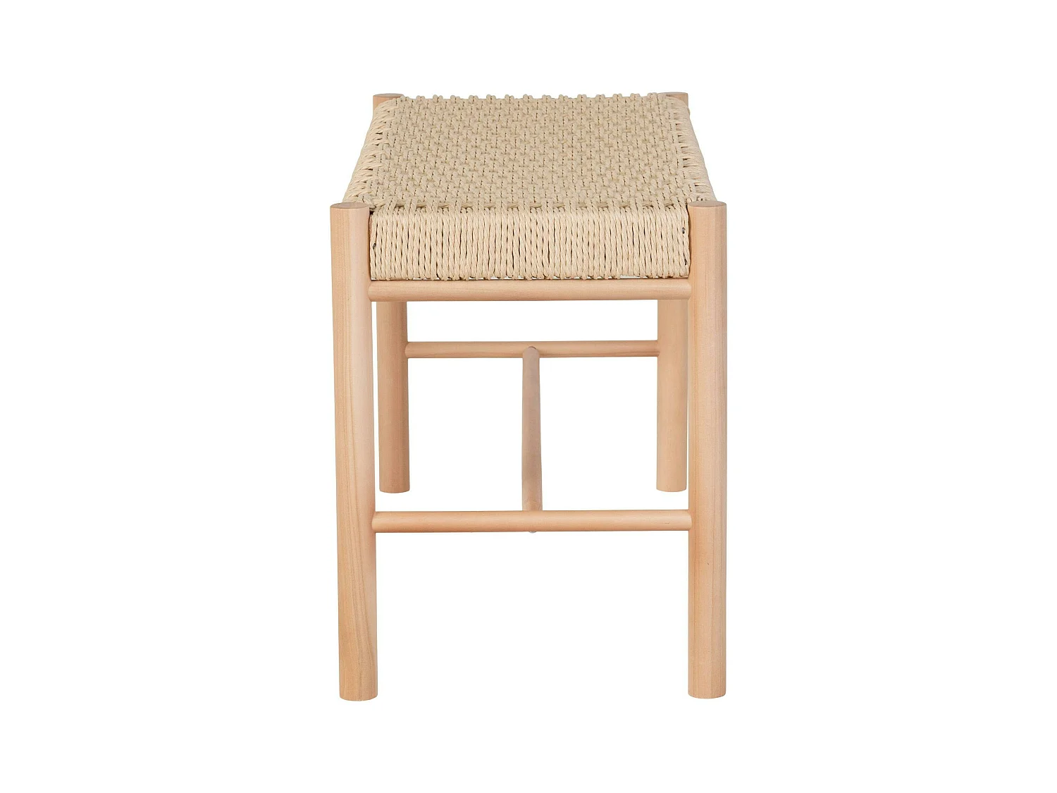 Banc en bois blond et corde tressée BRUGES