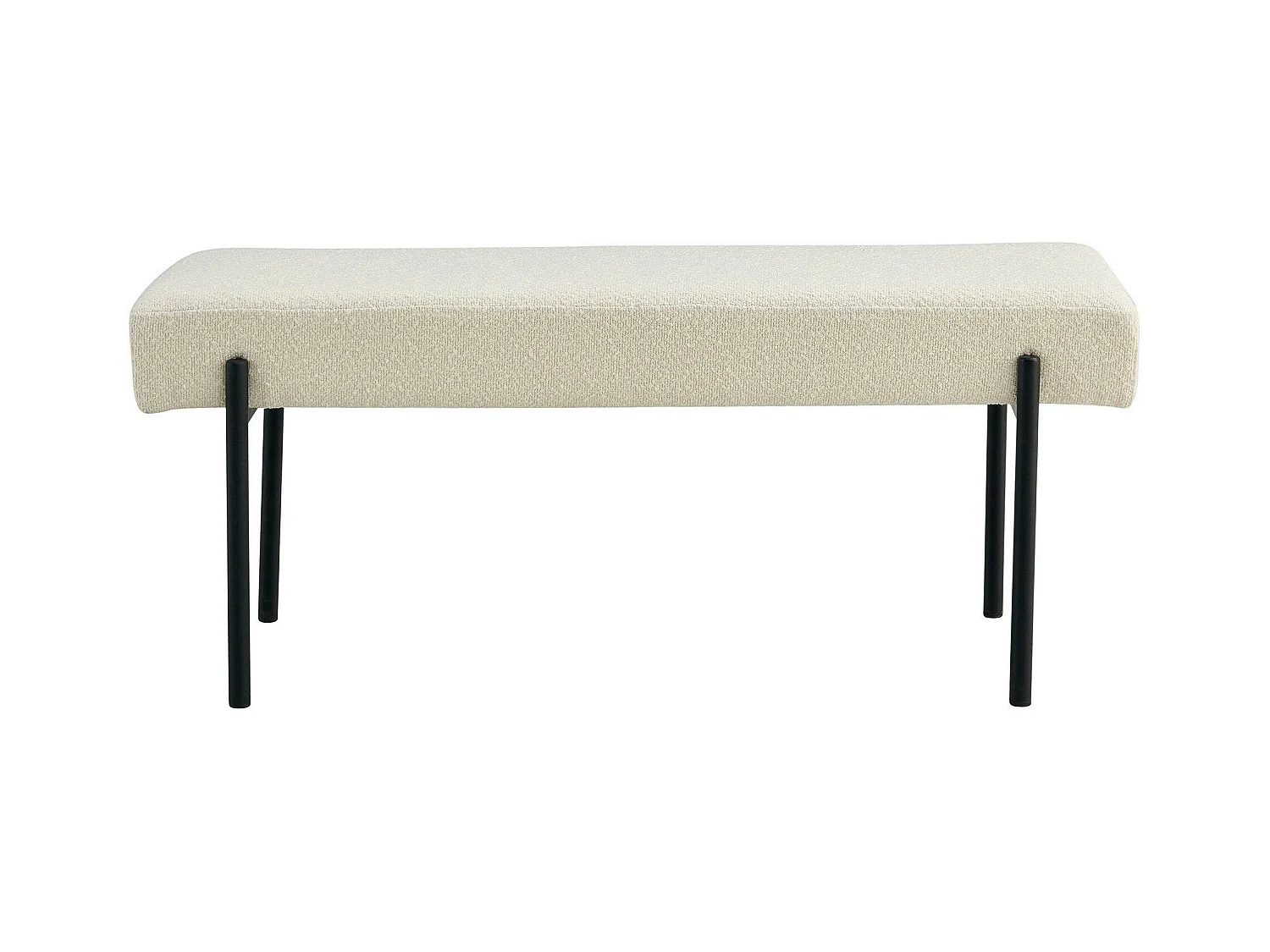 Banc d'entrée blanc en bouclette, style moderne BRUGES