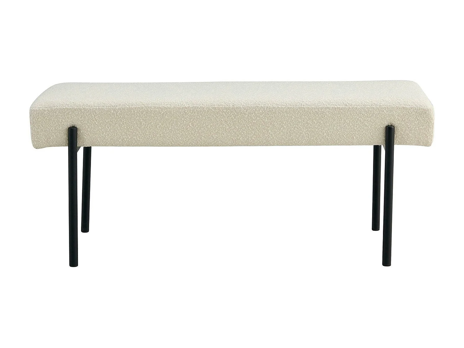 Banc d'entrée blanc en bouclette, style moderne BRUGES