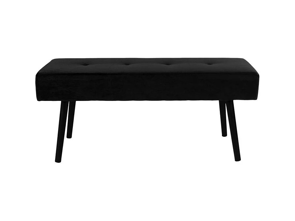 Banc d'entrée en velours noir BRUGES