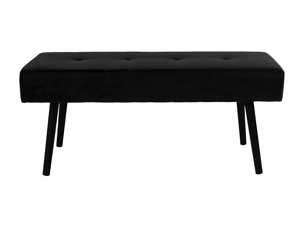 Banc d'entrée en velours noir BRUGES