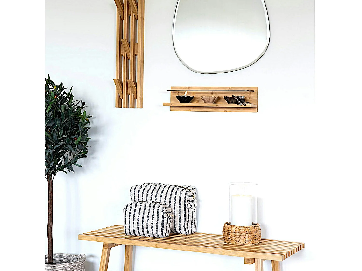 Porte-revues mural en bambou TALLINN