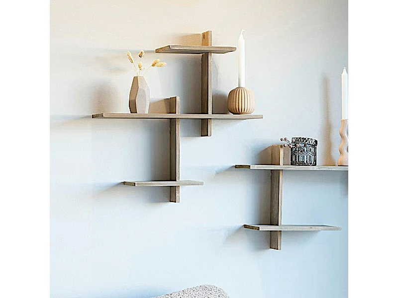 Etagère murale déstructurée en bois TALLINN