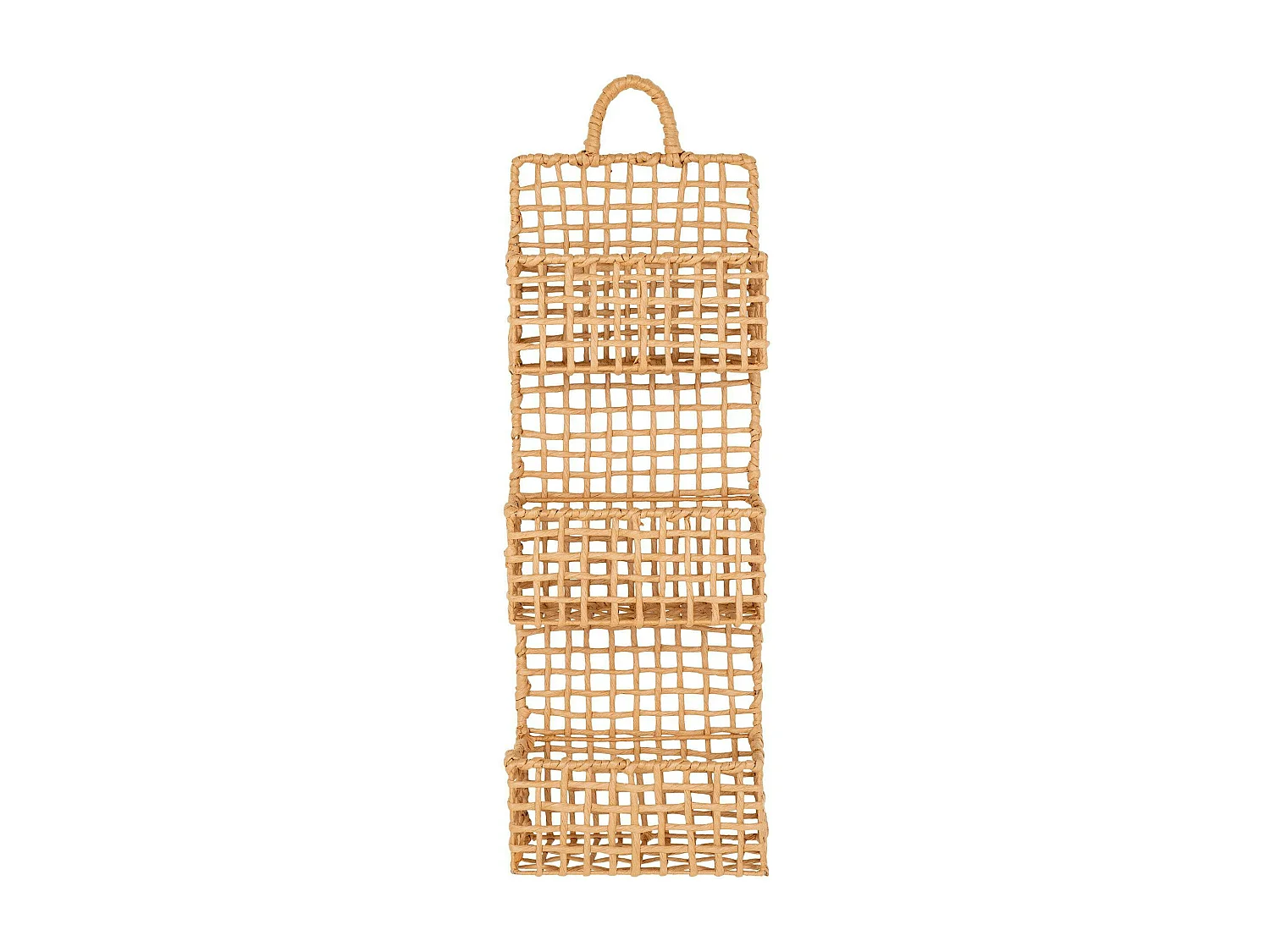 Etagère de rangement verticale en fibres naturelles, 3 paniers TALLINN