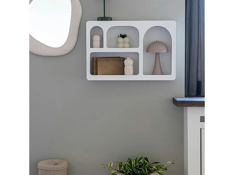 Etagère murale blanche, 4 niches TALLINN