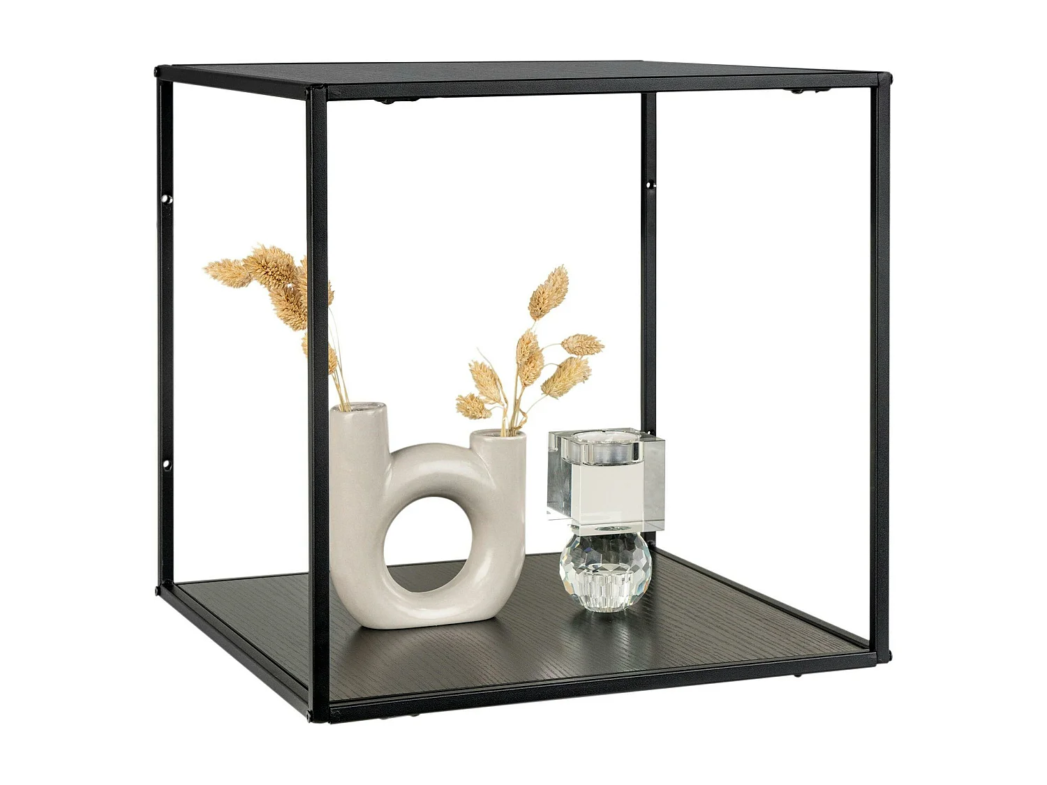 Etagère cube design en métal noir TALLINN