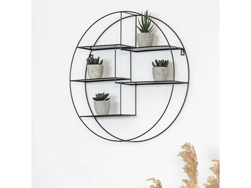 Etagère murale ronde déstructurée Ø47 cm TALLINN