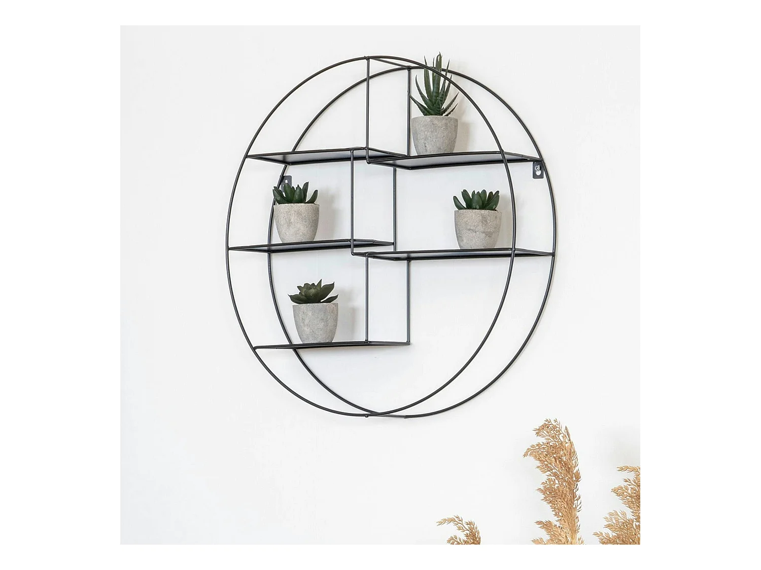 Etagère murale ronde déstructurée Ø47 cm TALLINN