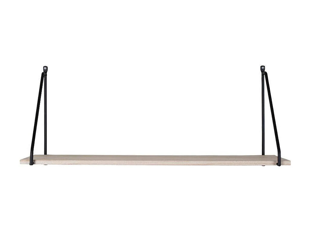 Etagère murale en métal noir et bois TALLINN