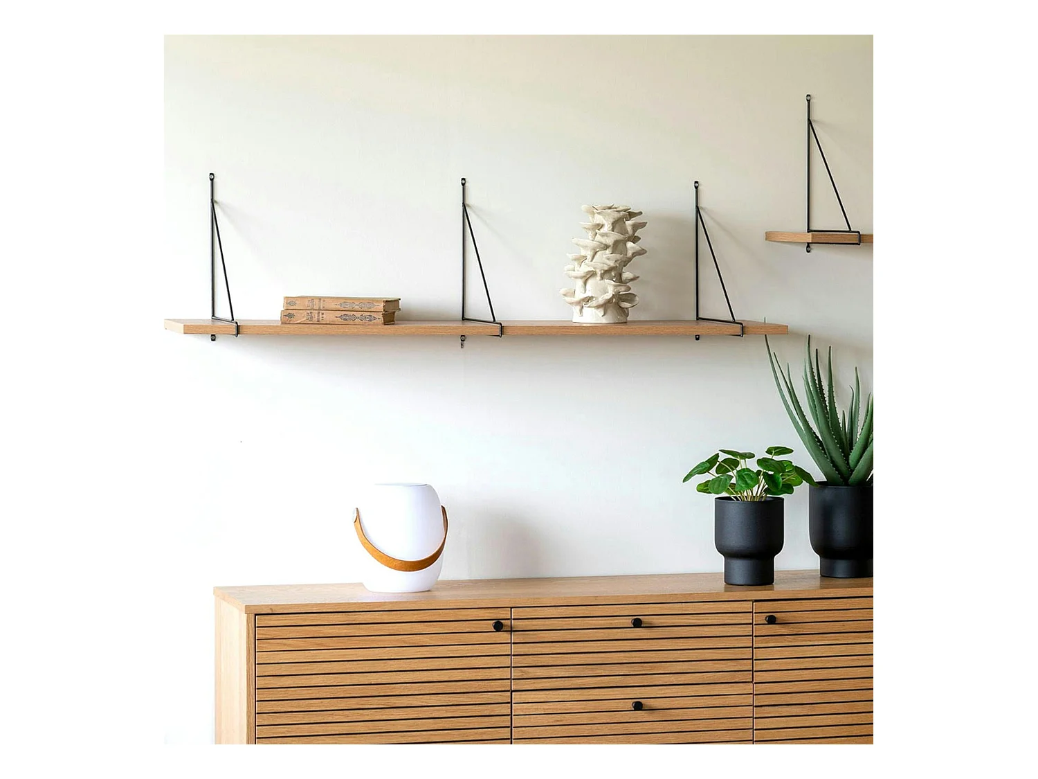 Etagère murale design effet bois 120 cm TALLINN