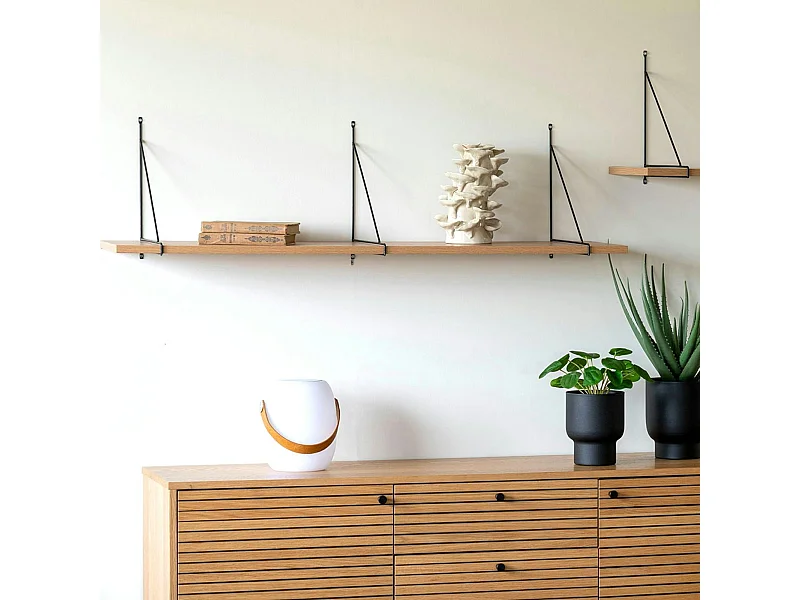 Etagère murale design effet bois 120 cm TALLINN