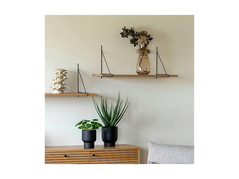 Etagère murale design effet bois 80 cm TALLINN