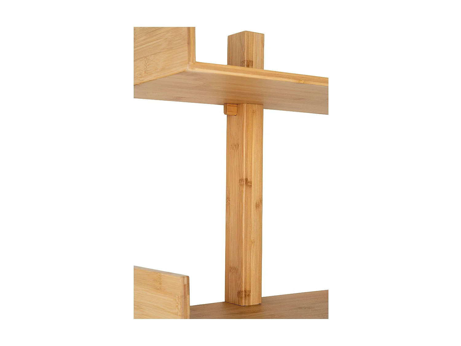 Etagère murale verticale en bambou 3 plateaux avec joues 102 cm TALLINN