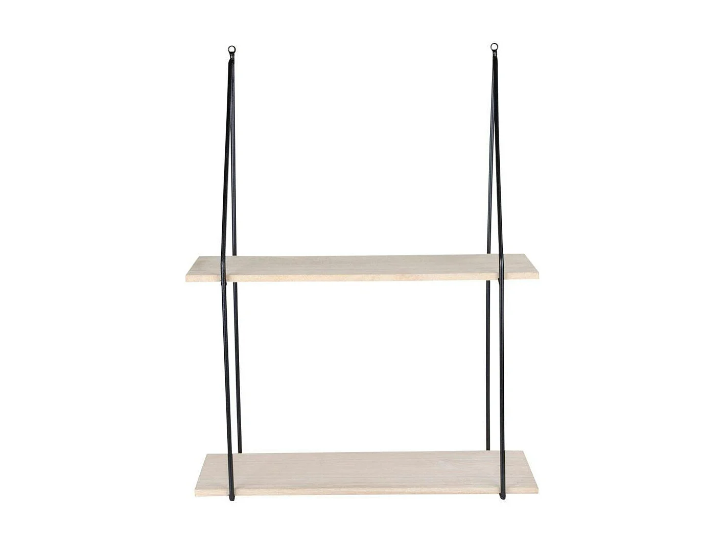 Etagère murale design en bois et métal noir TALLINN