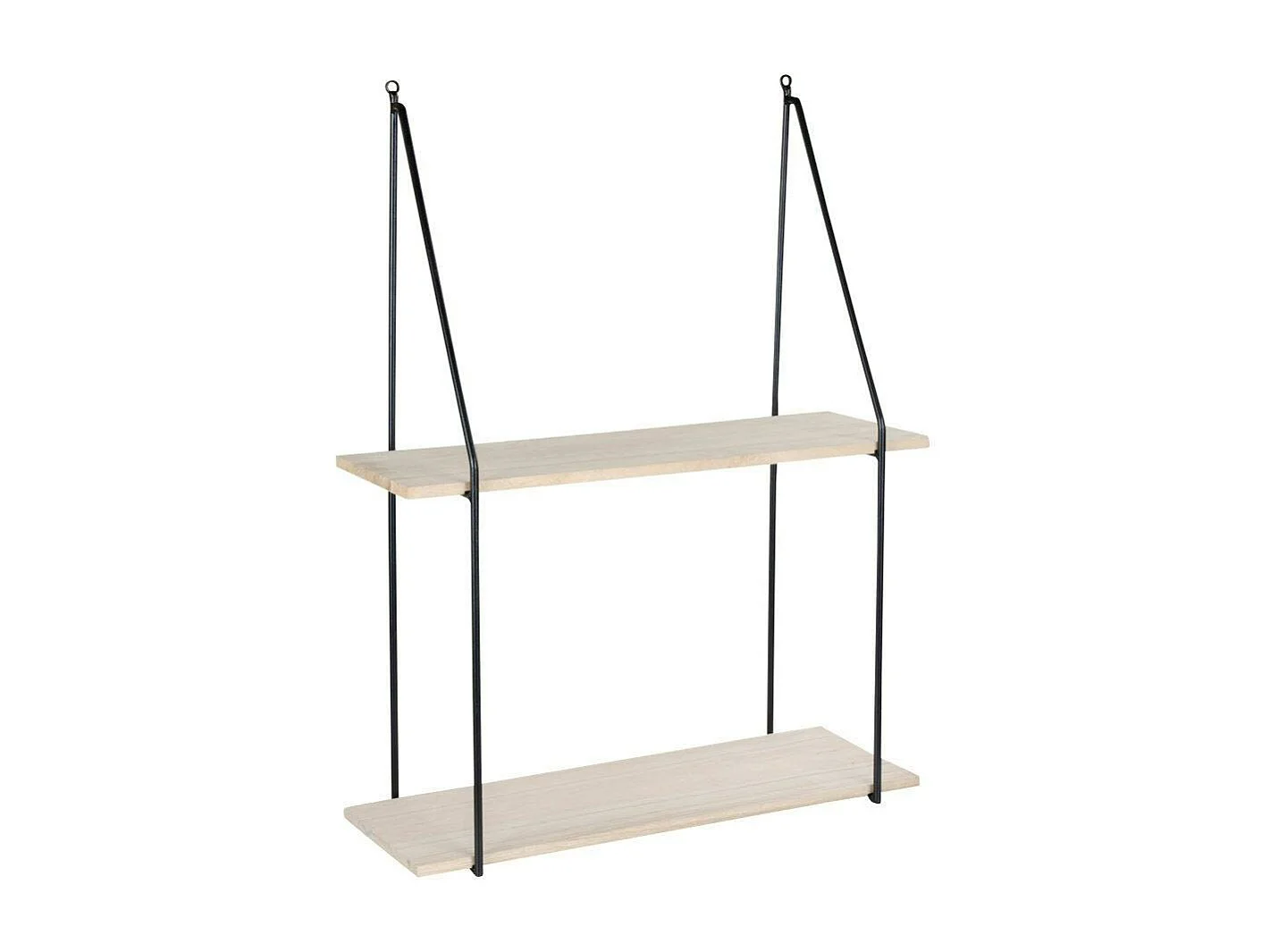 Etagère murale design en bois et métal noir TALLINN