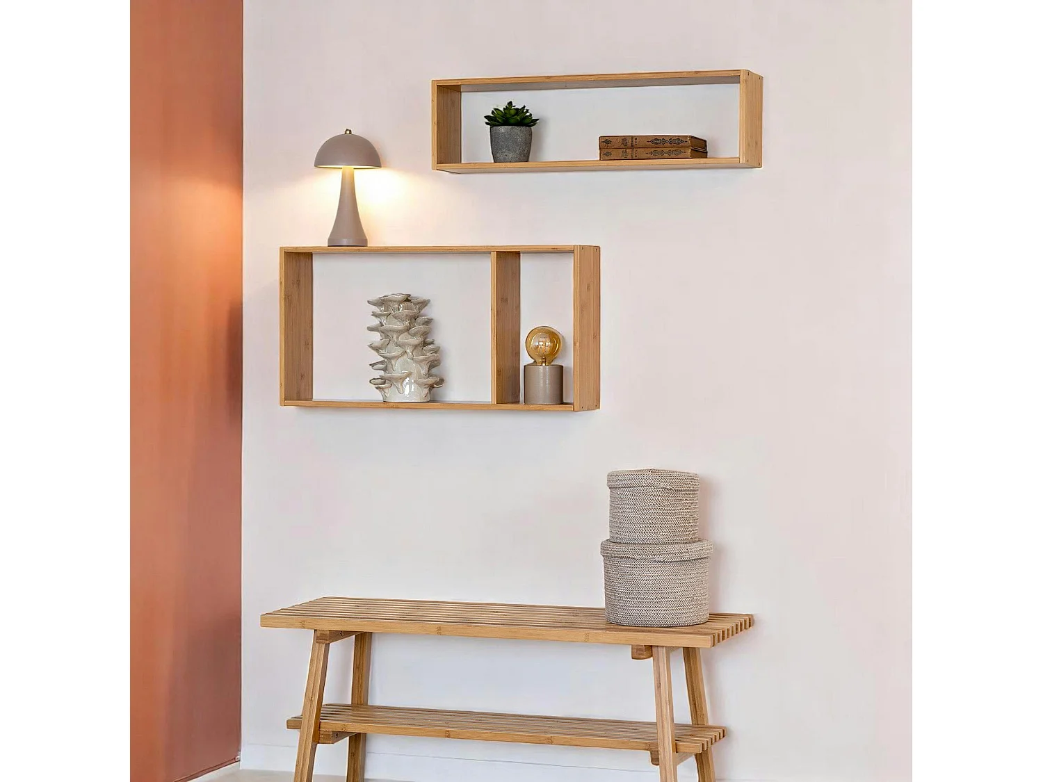 Etagère murale cadre en bambou TALLINN