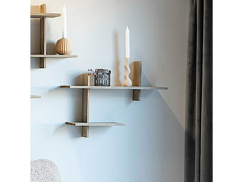 Etagère murale déstructurée en bois 66 cm TALLINN