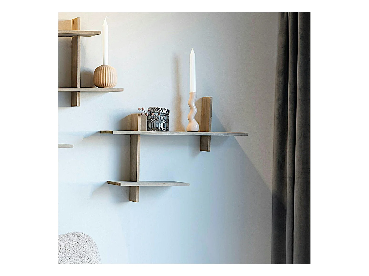 Etagère murale déstructurée en bois 66 cm TALLINN