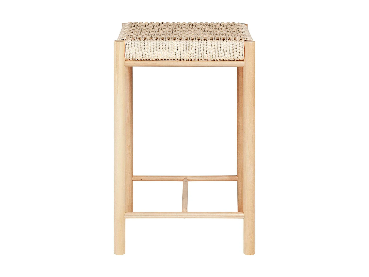 Tabouret de bar en bois et corde tressée (lot de 2) MENDOZA