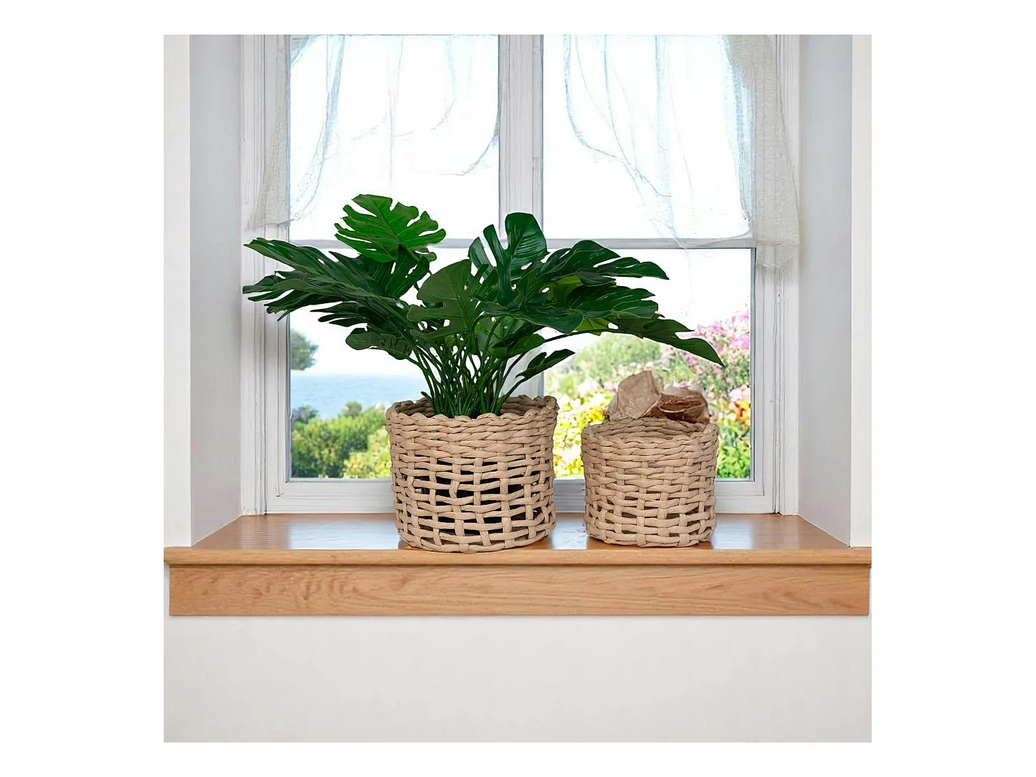 Panier cache-pot en papier (lot de 2)