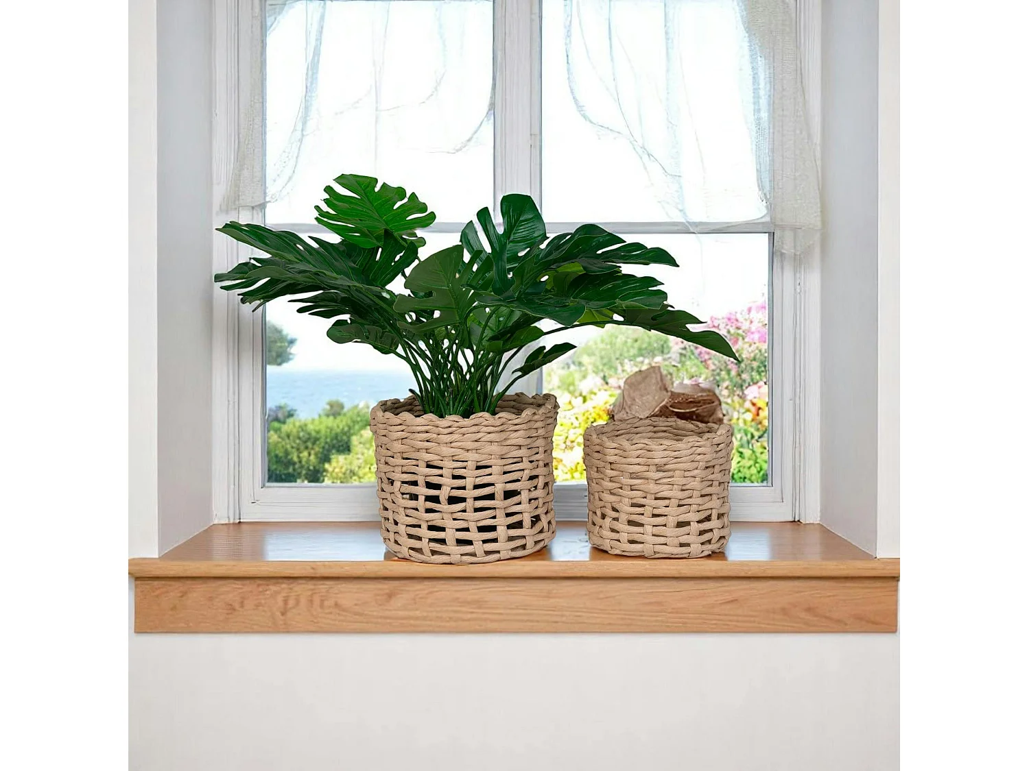 Panier cache-pot en papier (lot de 2)