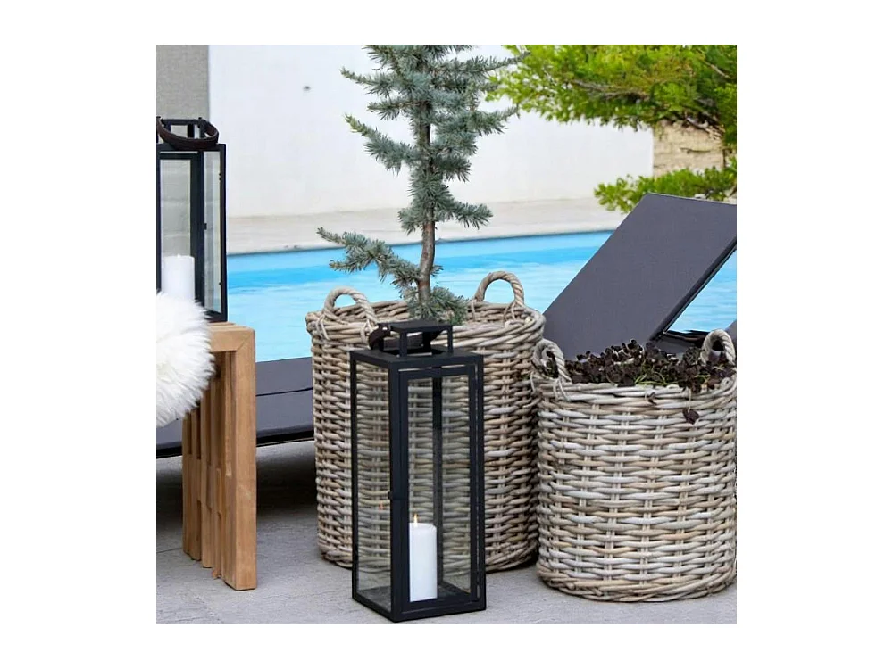 Cache-pot haut en rotin (lot de 2)