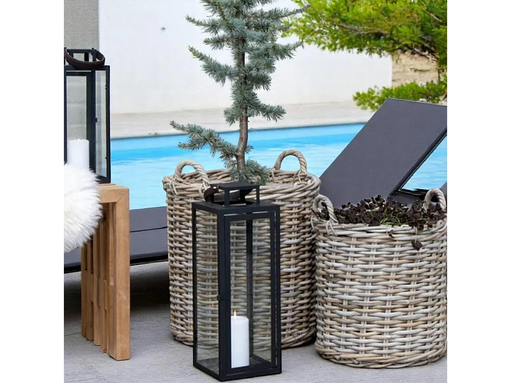 Cache-pot haut en rotin (lot de 2)