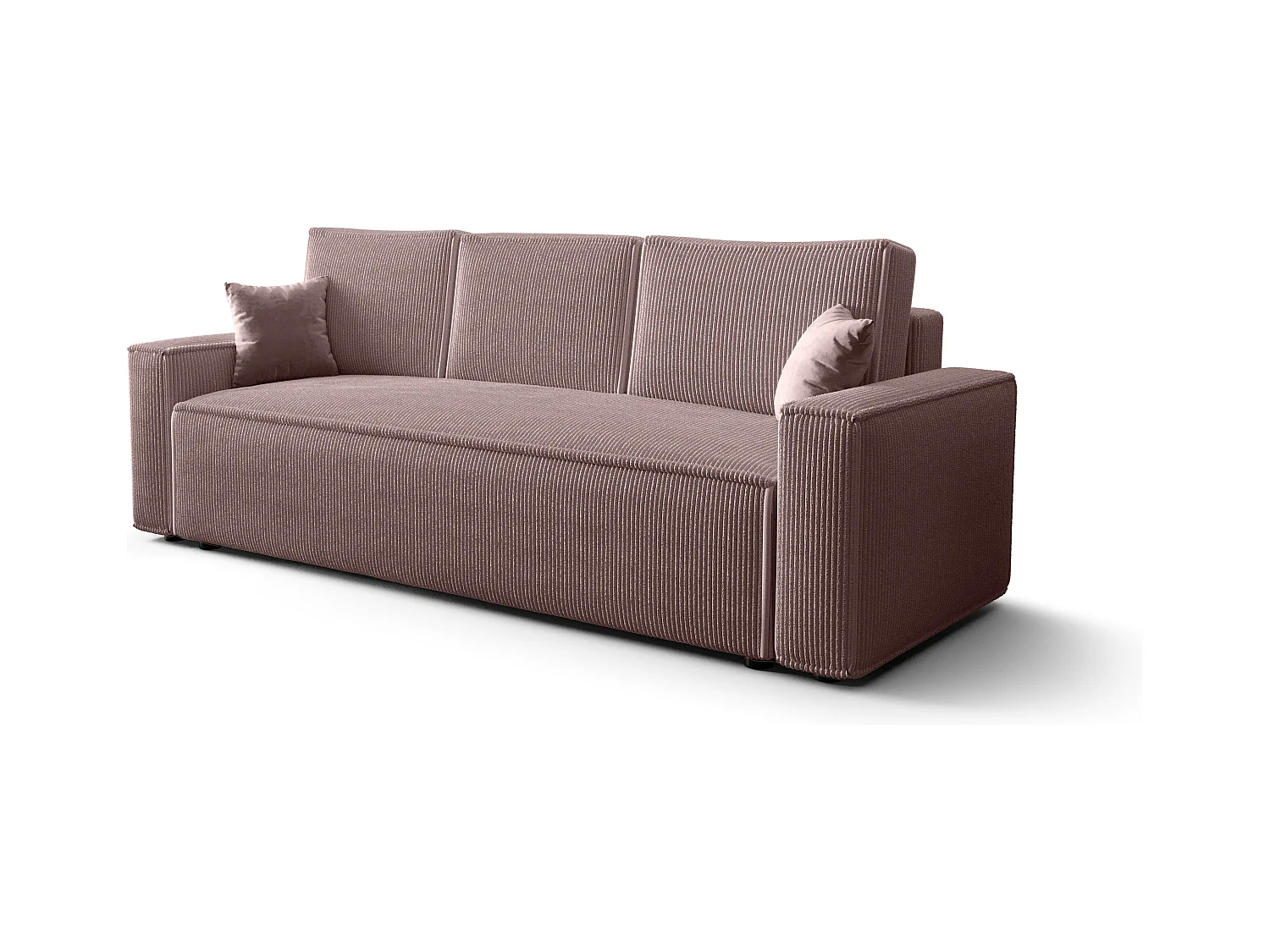 BEDANTE Sofa AMBRO Poso 27 mit Schlaffunktion, Puderrosa, Sofa mit Stauraum, Bettkasten Wohnzimmersofa, Couch, Sofa, Bettsofa, Poso, Bettkasten, Bettcouch