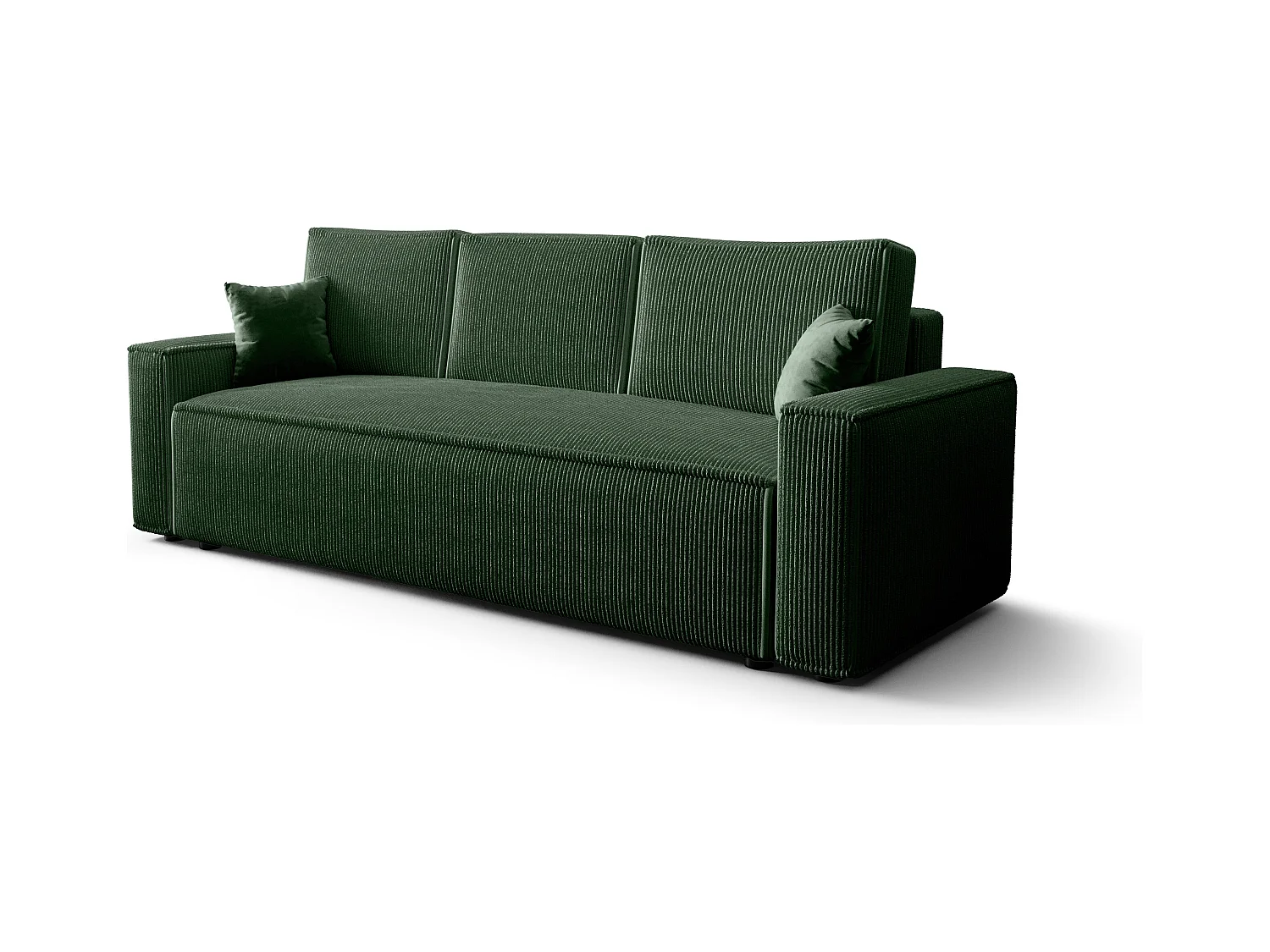 BEDANTE Sofa AMBRO Poso 14 z funkcją spania, zielony, sofa z pojemnikiem, skrzynia na pościel, kanapa do salonu, kanapa, sofa, sofa z funkcją spania