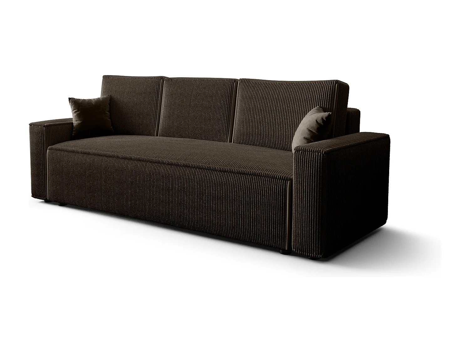 BEDANTE Sofa AMBRO Poso 06 mit Schlaffunktion, Dunkelbraun, Sofa mit Stauraum, Bettkasten Wohnzimmersofa, Couch, Sofa, Bettsofa, Poso, Bettkasten, Bettcouch