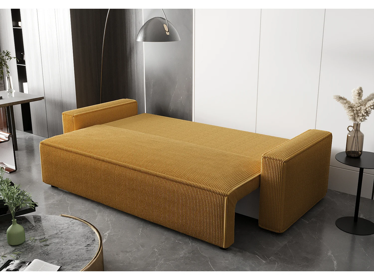 BEDANTE Sofa AMBRO Poso 06 mit Schlaffunktion, Dunkelbraun, Sofa mit Stauraum, Bettkasten Wohnzimmersofa, Couch, Sofa, Bettsofa, Poso, Bettkasten, Bettcouch