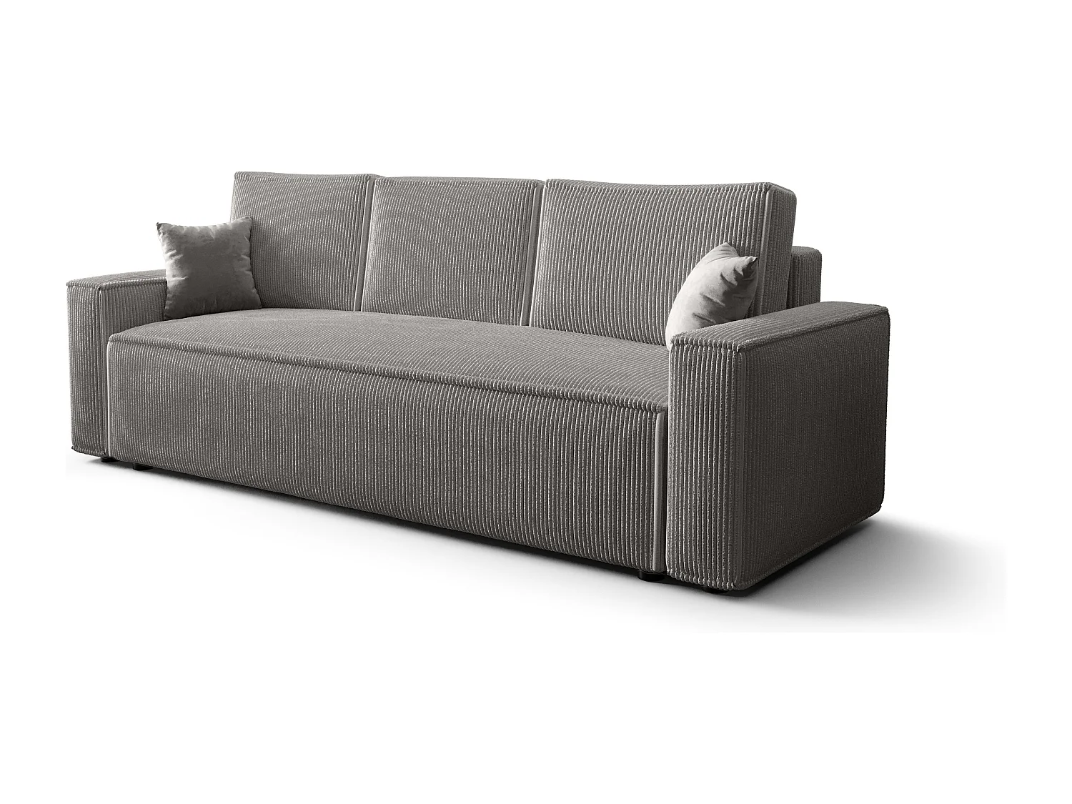 BEDANTE Sofa AMBRO Poso 55 mit Schlaffunktion, Hellgrau, Sofa mit Stauraum, Bettkasten Wohnzimmersofa, Couch, Sofa, Bettsofa, Poso, Bettkasten, Bettcouch