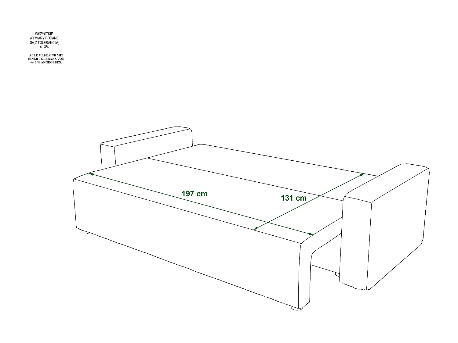 BEDANTE Sofa AMBRO Poso 55 mit Schlaffunktion, Hellgrau, Sofa mit Stauraum, Bettkasten Wohnzimmersofa, Couch, Sofa, Bettsofa, Poso, Bettkasten, Bettcouch