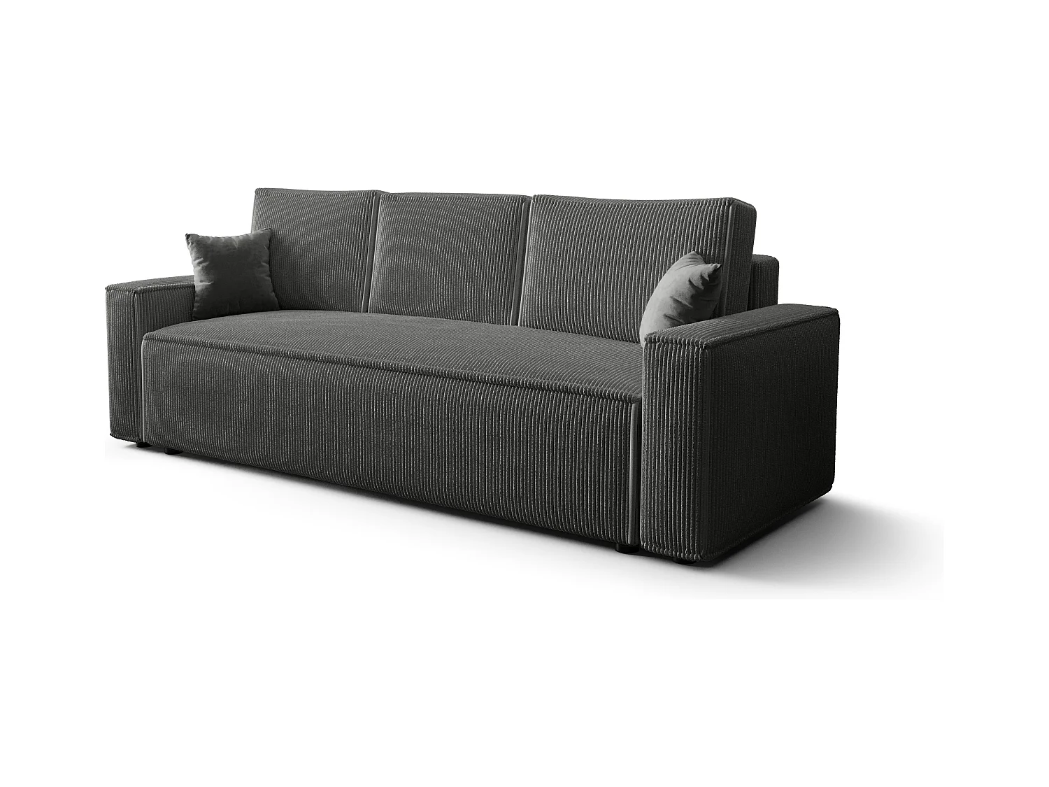 BEDANTE Sofa AMBRO Poso 60 mit Schlaffunktion, Grau, Sofa mit Stauraum, Bettkasten Wohnzimmersofa, Couch, Sofa, Bettsofa, Poso, Bettkasten, Bettcouch