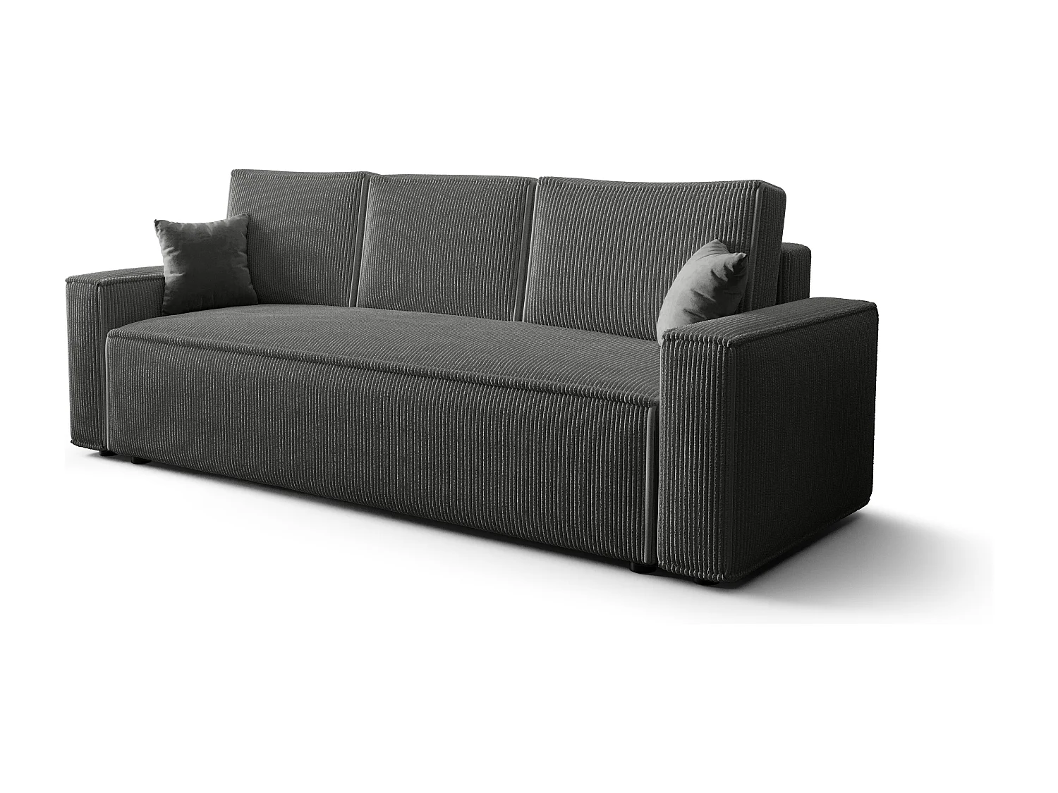 BEDANTE Sofa AMBRO Poso 60 mit Schlaffunktion, Grau, Sofa mit Stauraum, Bettkasten Wohnzimmersofa, Couch, Sofa, Bettsofa, Poso, Bettkasten, Bettcouch