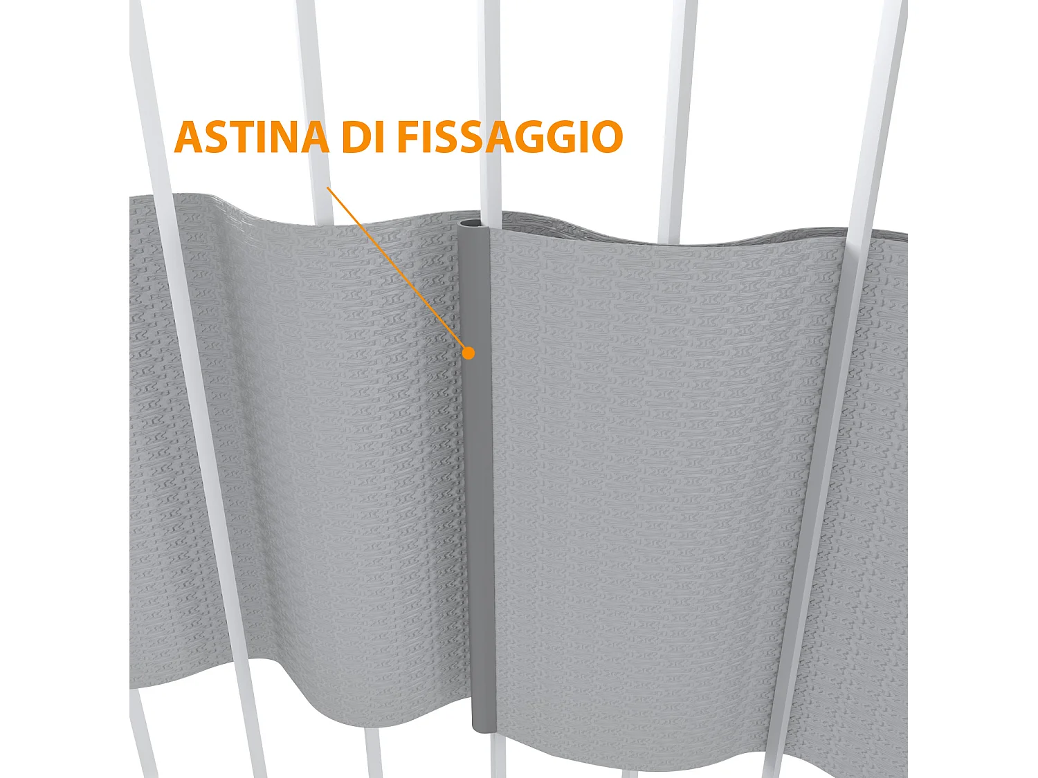 Schermo Privacy In PVC Per Recizioni A Doppia Sbarra Doppio Picchetto Rete Frangivista Per Terrazzo 450 g/m² 35 m x 19 cm Con Clip Di Fissaggio Grigio Chiaro