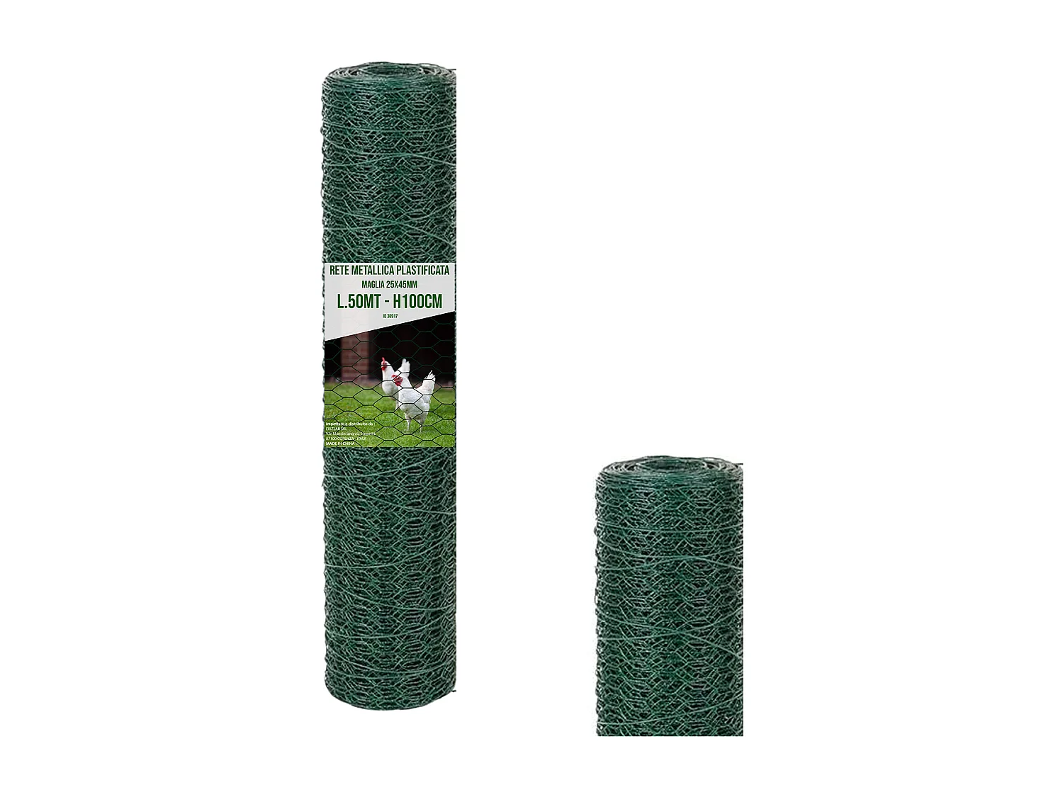 Rete Metallica Plastificata Esagonale Per Recinzione Pollaio Pollame Animali Piante Conigli Filo Verde Altezza 100 Cm Maglia 25 Mm Lunghezza 50 M