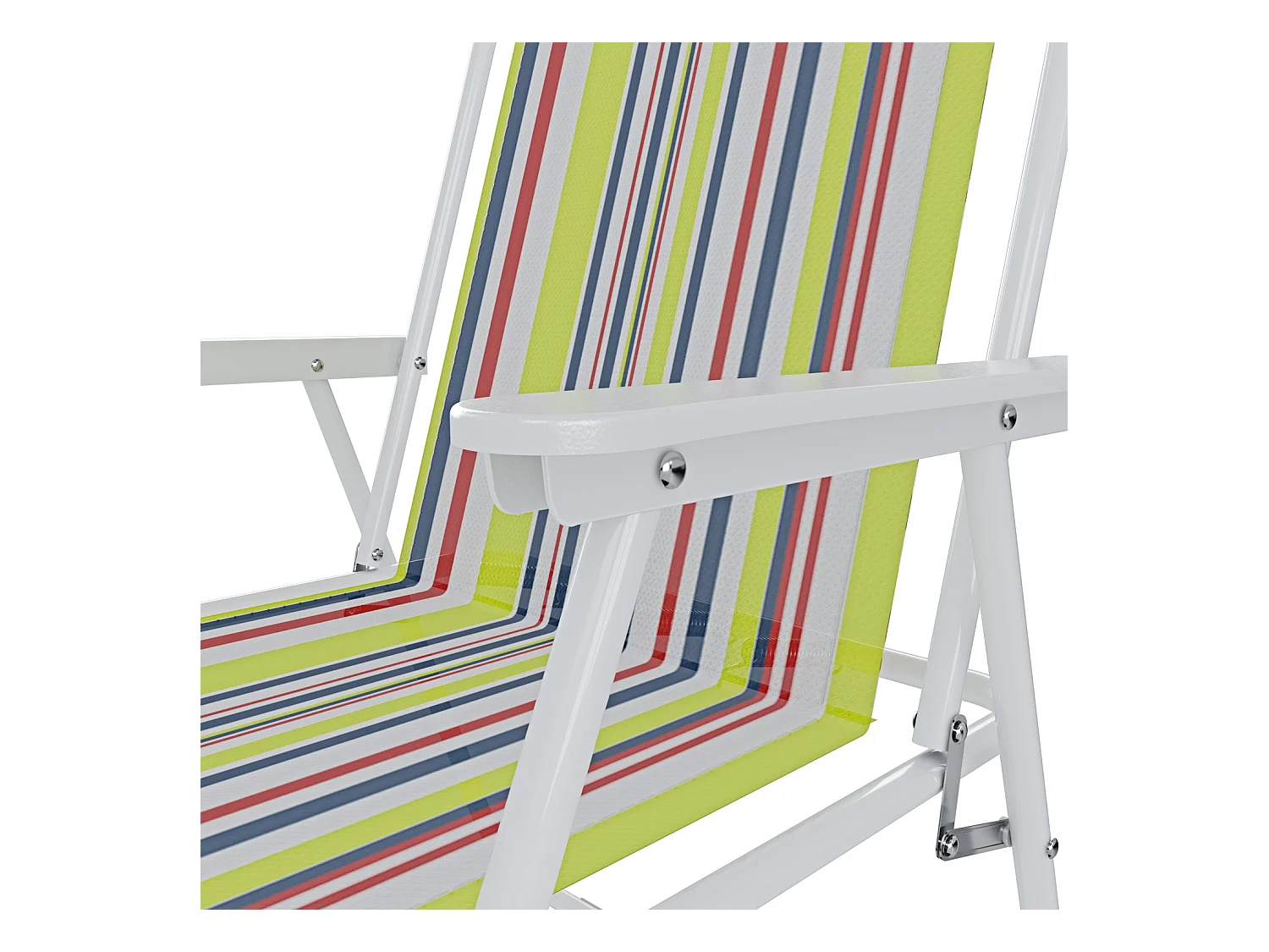 Sedia Pieghevole Da Spiaggia Campeggio Camping Leggera E Resistente In Metallo In Tessuto Oxford 600D Con Braccioli Seggiola Verde Blu Rosso