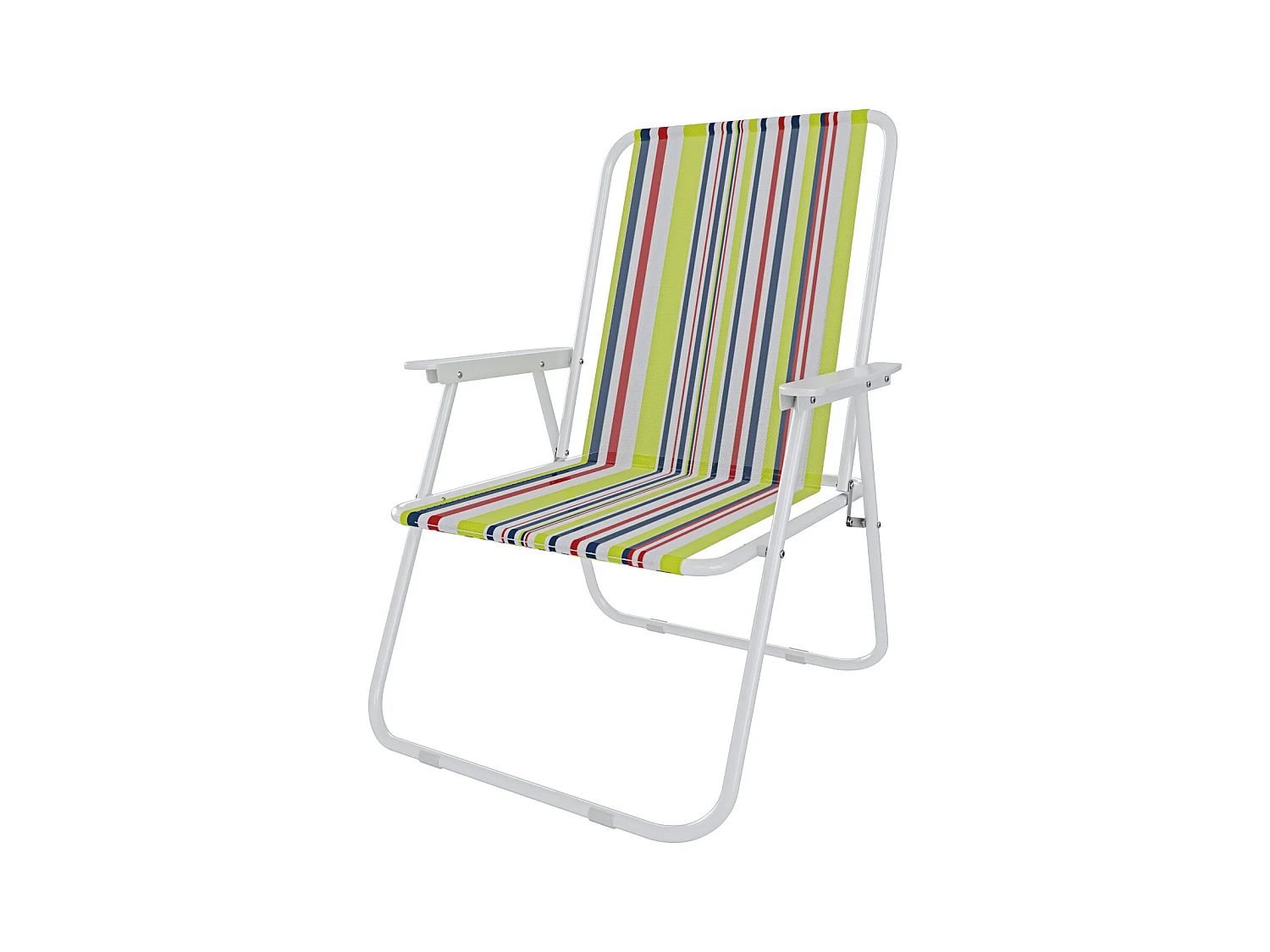 Sedia Pieghevole Da Spiaggia Campeggio Camping Leggera E Resistente In Metallo In Tessuto Oxford 600D Con Braccioli Seggiola Verde Blu Rosso