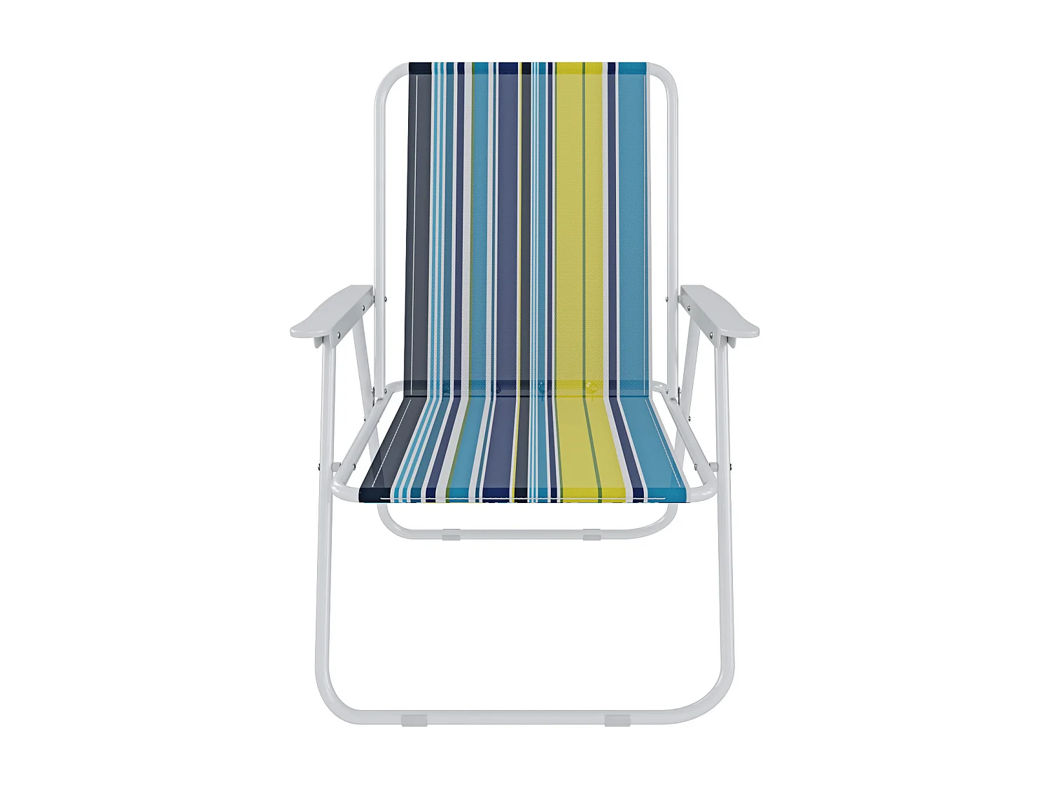 Sedia Pieghevole Da Spiaggia Campeggio Camping Leggera E Resistente In Metallo In Tessuto Oxford 600D Con Braccioli Seggiola Pesca Multicolore Giallo