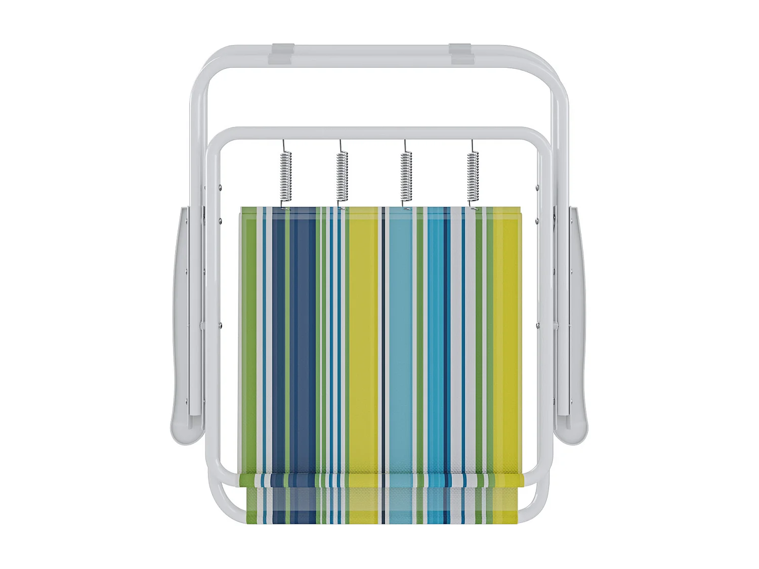 Sedia Pieghevole Da Spiaggia Campeggio Camping Leggera E Resistente In Metallo In Tessuto Oxford 600D Con Braccioli Seggiola Verde Azzurro Giallo