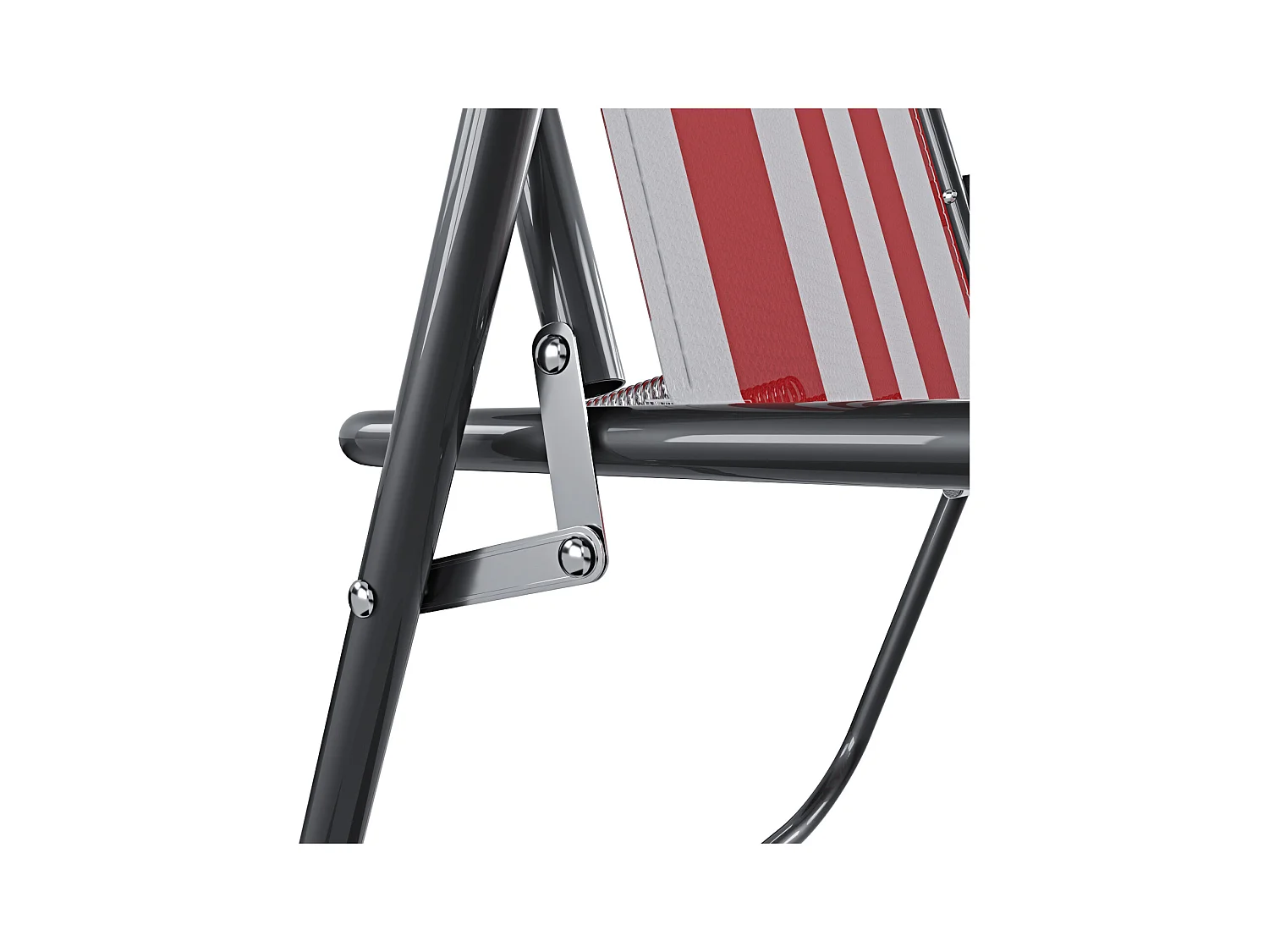 Sedia Pieghevole Da Spiaggia Campeggio Camping Leggera E Resistente In Metallo In Tessuto Oxford 600D Con Braccioli Seggiola Strisce Rosso
