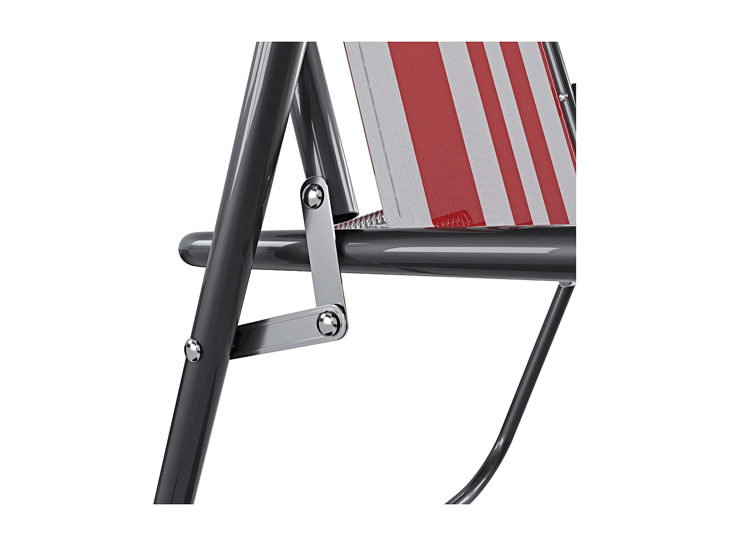 Sedia Pieghevole Da Spiaggia Campeggio Camping Leggera E Resistente In Metallo In Tessuto Oxford 600D Con Braccioli Seggiola Strisce Rosso