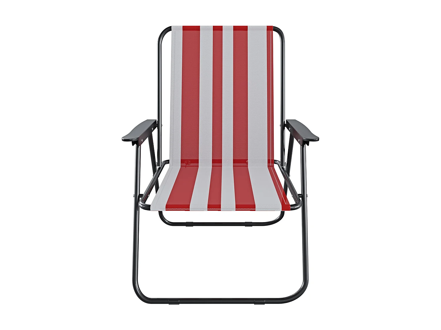 Sedia Pieghevole Da Spiaggia Campeggio Camping Leggera E Resistente In Metallo In Tessuto Oxford 600D Con Braccioli Seggiola Strisce Rosso