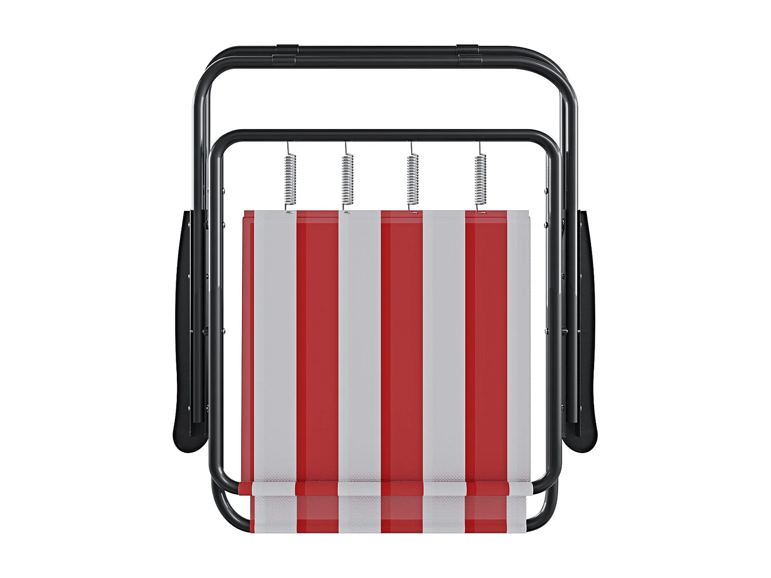 Sedia Pieghevole Da Spiaggia Campeggio Camping Leggera E Resistente In Metallo In Tessuto Oxford 600D Con Braccioli Seggiola Strisce Rosso